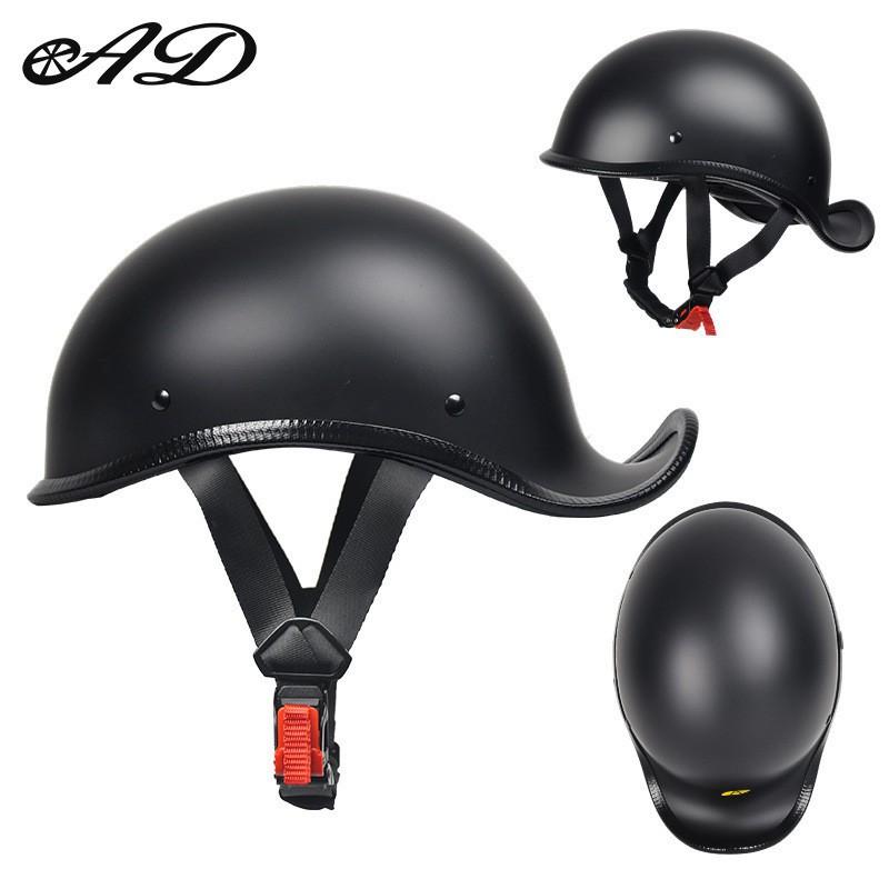 

Motorcycle Ultra-light Cruising Helmet Riding Half-helmet Retro Scoop Trend Locomotive Tilt-tail Safety Hat L code 57-58CM