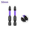 2pcs  Magnetic Batch Head PH2 Non-Slip Screwdriver Impact Drill Bit Screw Driver 25/50/65/70/90/150mm