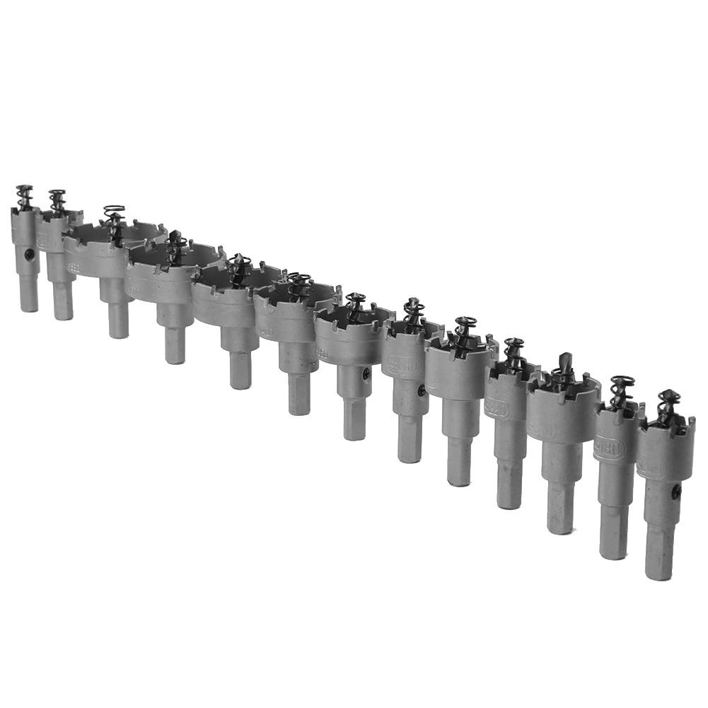 13PCs Drill Bit Hole Saw Set Carbide Tip Gear Cutter Electrical Tools Accessory 16 53mm