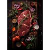 Food Western Cuisine Beef Steak Ingredient Seasoning Poster Print Wall Art Pictures Canvas Painting Living Room Home Decor Gift