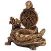 YISHUI Feng Shui Goods Portrait Snake Home Decoration Luck Copper Coin Amulet Twelve Zodiac Lucky Charms Resin 12x7x11.5cm