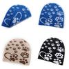 Dog Paw Pattern Knitted Hat With Acrylic Material For Autumn Winter Outdoor Activities