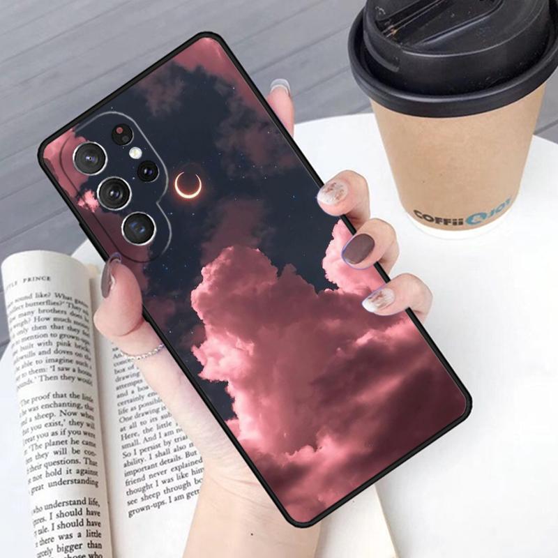 Moon Star Cloud Night Phone Case Cover For Samsung Galaxy S24 S25 Ultra S21 S22 Ultra S10E Note 10 Plus Note 20 FE S23