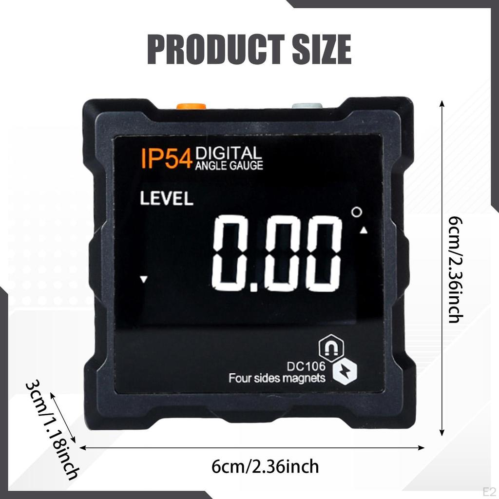 Digital Inclinometer Angle Gauge Meter Electronic Level LCD Display Waterproof Compact Measuring