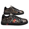 Spring fashion personalized leopard print men's shoes casual board shoes high-end printing niche comfort trend men's black shoes