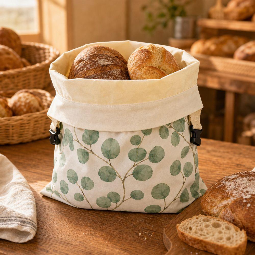 Reusable Beeswax Bread Bags Lock Closure Food Storage Bags New Sourdough Bread Bags Homemade