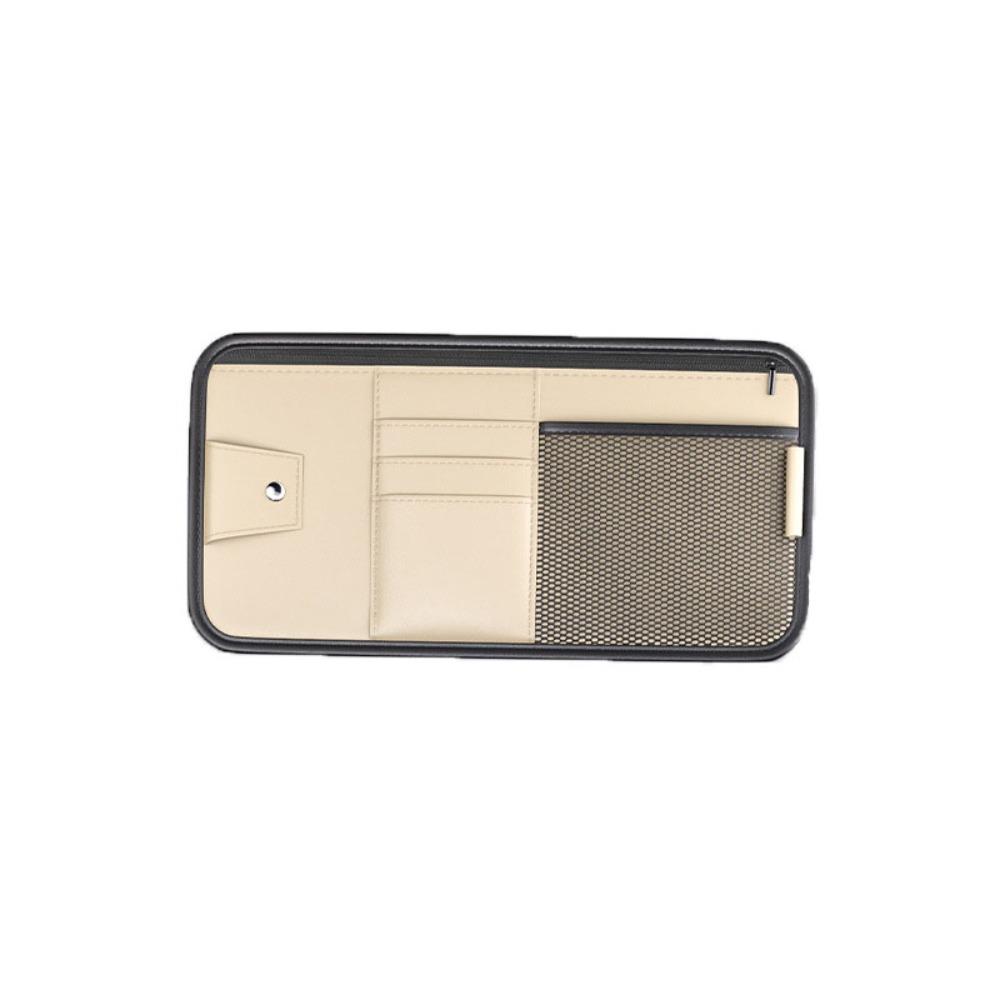 Mesh Car Sun Visor Organizer Large Capacity Cards Holder Hanging Sunglasses Clip  Car Accessorie