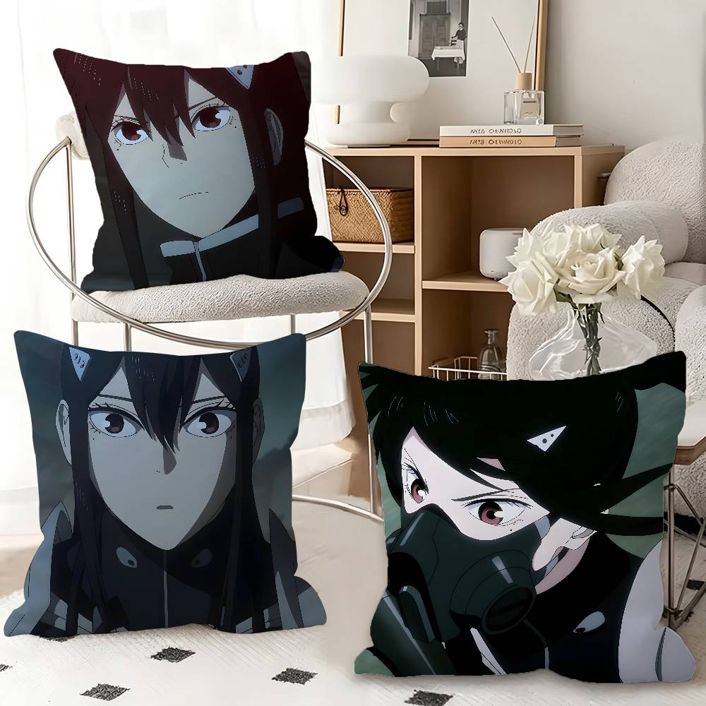 1pc Mina Ashiro Kaiju No. 8 Pillow Case Fashion Square Pillowcase Bedroom Sofa Room Ins Decoration Leisure