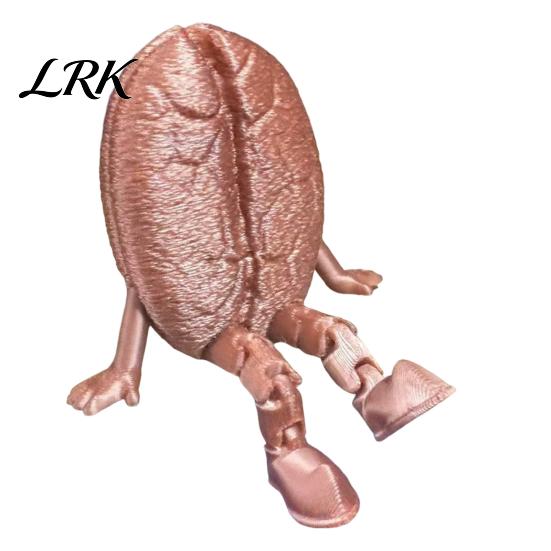Durable 3D Printed Art Articulated Coffee Cup Figure, Movable Joint Desk Statue, Cute Elegant Home Decor Statue Bean Ornament, Creative Office Decor,