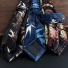 Floral Pattern Formal Business Necktie Leaves Printed Jacquard Necktie  British Style