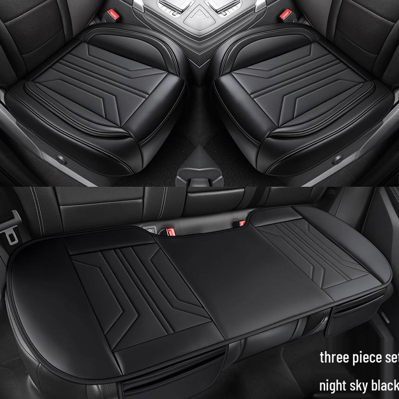 Universal All-Season Leather Car Seat Cushion for SUVs, Off-Road, Sedans, and Trucks