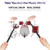 Air Drum Stick Drum Console Stand Simulation MIDI Virtual Reality Drum Set Set, Adapter, Compatible,
