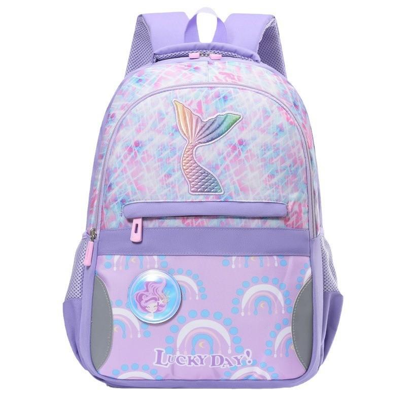 Adorable Mermaid Cartoon School Backpack For Girls With Large Capacity And Oxford Fabric