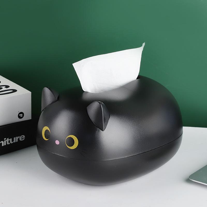 1PC Cute Cat Tissue Box Napkin Storage Box Kitchen Paper Container Desktop Toilet Paper Holder Nordic Style Home Decoration