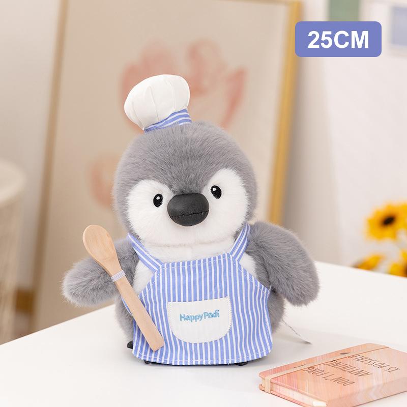 Non-Toxic 25/35Cm Cute Chubby Penguin Plush Toy Chef Painter Plushies Stuffed Animal Deer Doll Children Christmas Valentine Day Children Gifts
