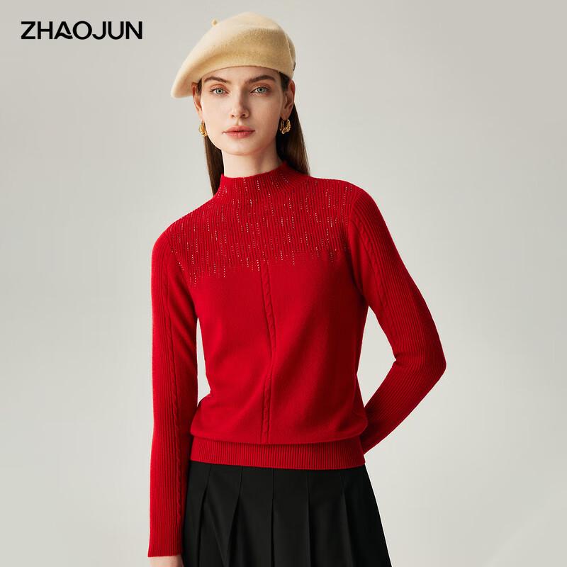 

Zhaojun Women s 100% Cashmere Mock Neck Cable Knit Sweater 2XL