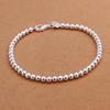 Bracelet Silver Plated Pretty Women Hand Chain with Lobster Clasp for Birthday