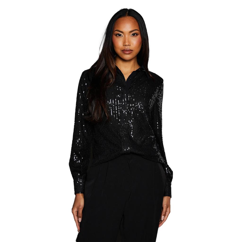 Principles Womens/Ladies Sequins Contrast Collar Shirt