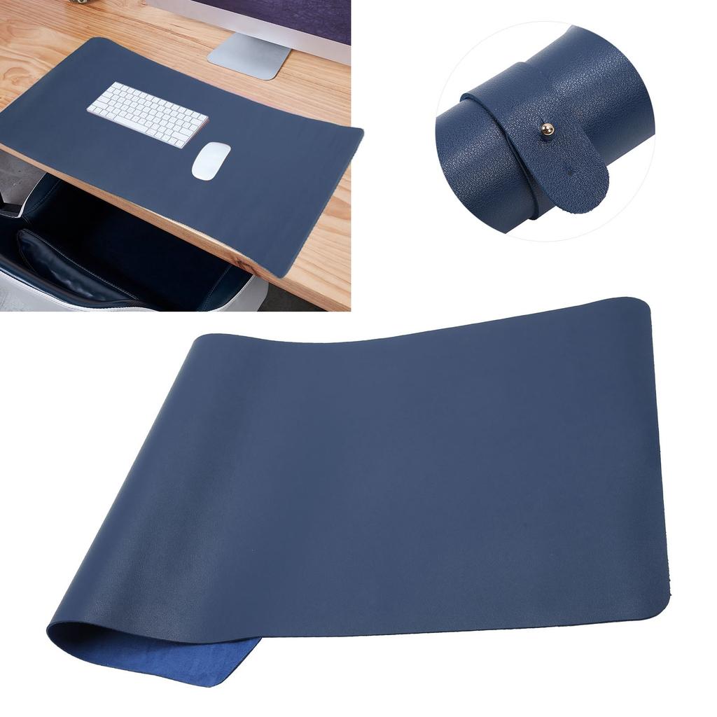 Multifunctional Table Mat Soft Waterproof and OilProof Leather Writing Desk Mouse Pad(Pink )