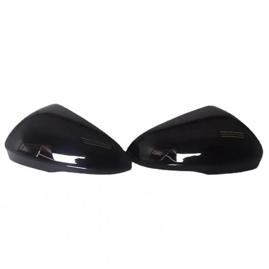 Pair Glossy Bright black Side Rearview Mirror Cover Caps For Ford Focus MK4     LHD RS Styling Replacement Shell