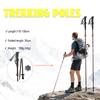 Modern Style Lightweight Carbon Fiber Hiking Poles EVA Handle Foldable Non-Slip Portable Durable Climbing Trekking Stick