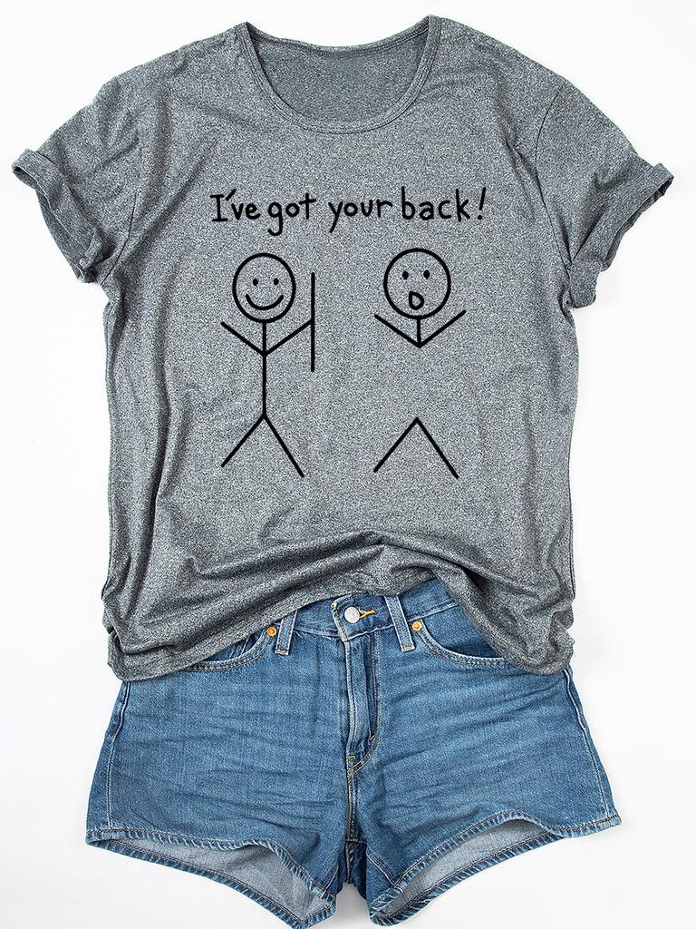 Easy and Suitable I Will Support You Pattern Printed Tshirt Soft and Comfortable Tshirt