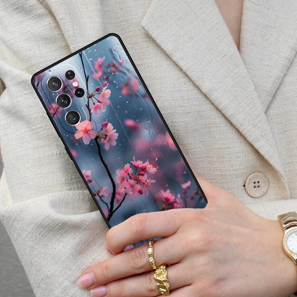 Japanese Cherry Tree Blossom Cell Phone Case for Samsung Galaxy S26 Ultra S25 S24 S23 S22 S21 S20 Note10 Cover