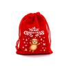12/24pcs Christmas Lint Gift Bags Drawstring Pouch Party Return a Salute Gift Packing Bag Xmas Party Supplies Gift Favor Navidad