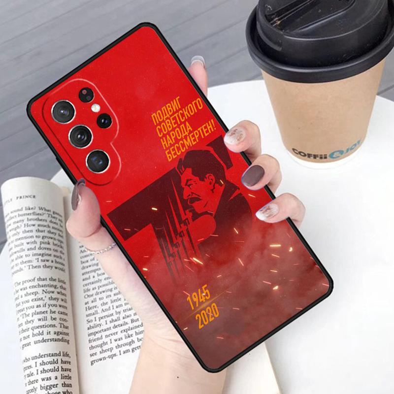Russian Commander Stalin phone case Cover For Samsung Galaxy S24 S25 Ultra S21 S22 Ultra S10E Note 10 Plus Note 20 FE S23
