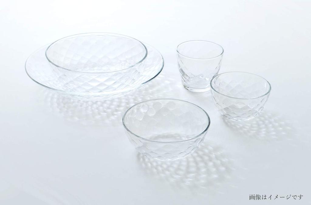 Toyo Sasaki Glass Reflet Bowl 23 Set of Made In Dishwasher Good Design Award Large Noodle Round Glass Plates, 3, Japan, Safe, Winning, Plate, Plate,
