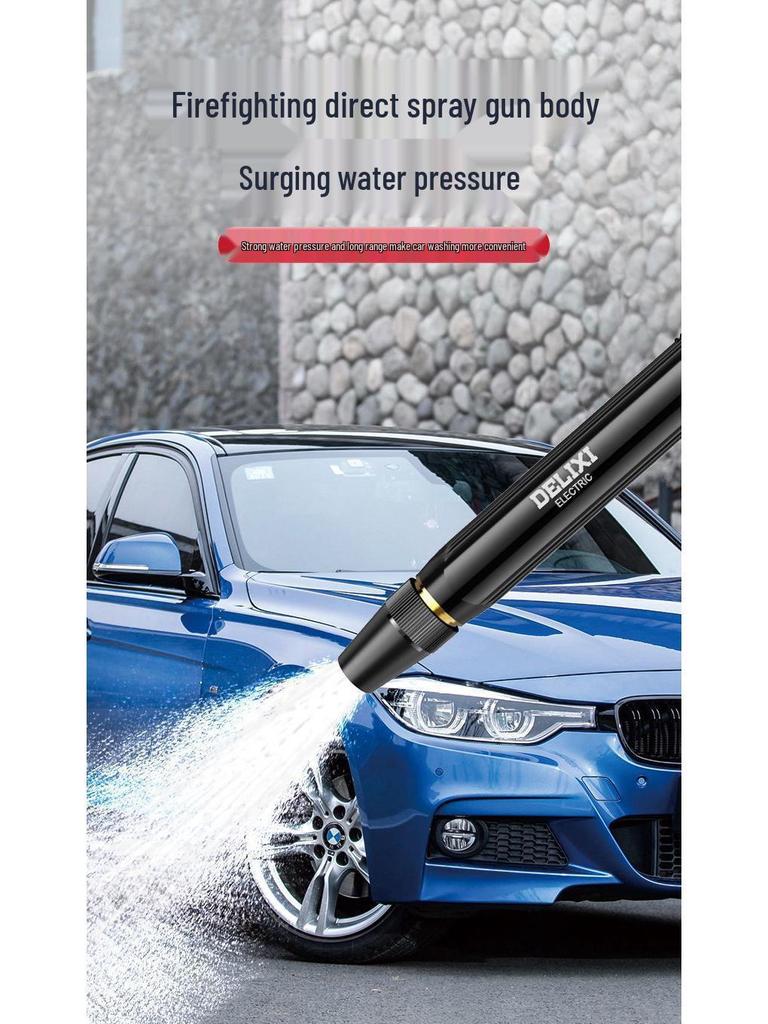 Hochdruckwasserschlauch mit Düse und Aufbewahrungsgestell für Autowäsche und Garten