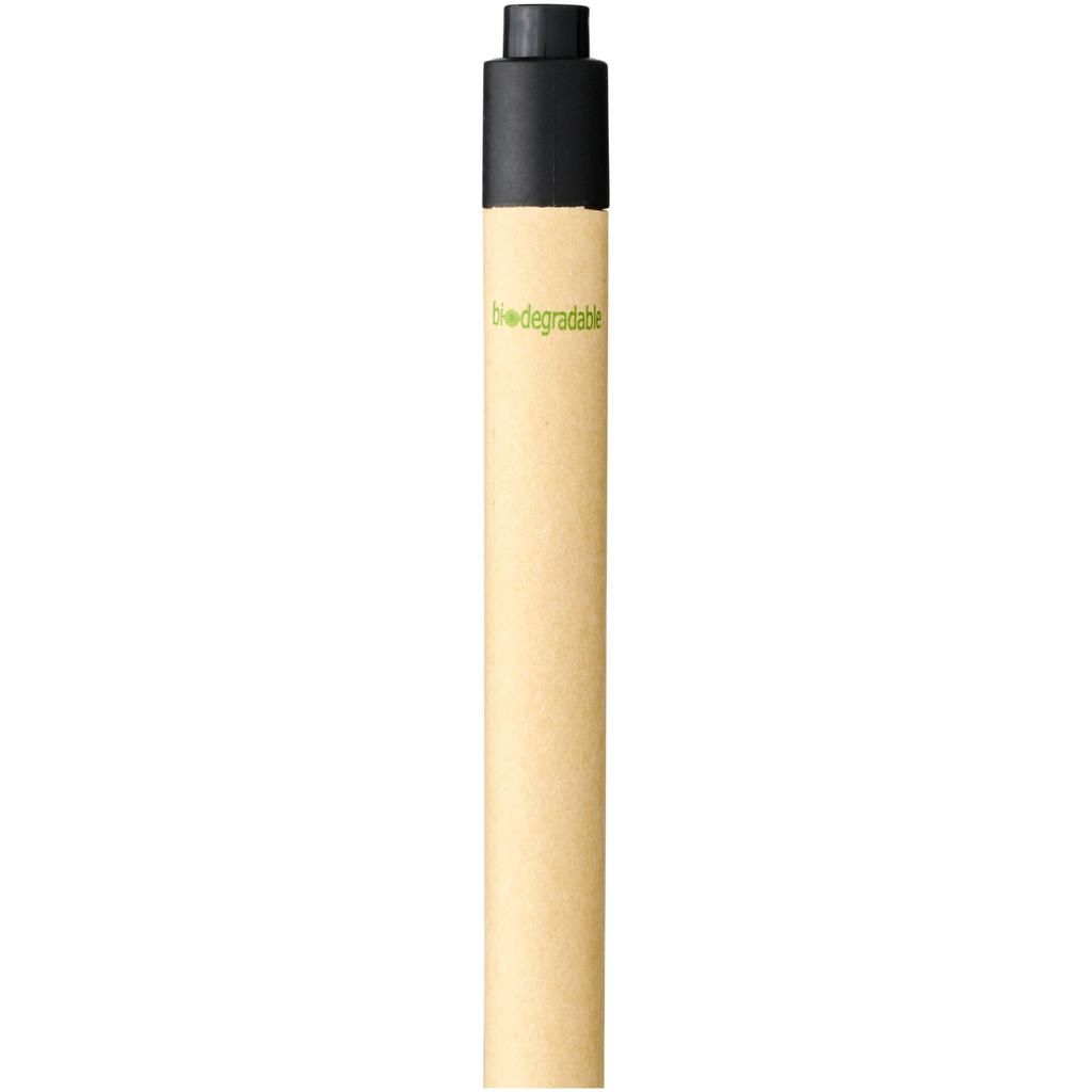 Pen of cardboard recycled and plastic of corn "Berk" (black ink) Deep black