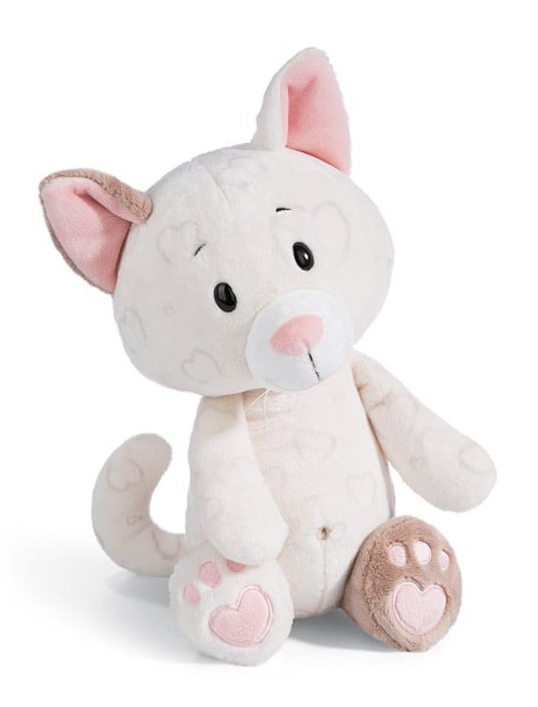 

NICI Love Cat Plush Cute 25cm Toy, Classic, белый