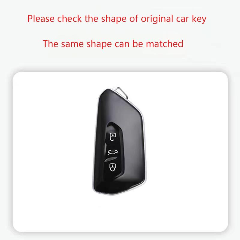 Car Alloy Key Case Cover for VW Volkseagen Golf 8 MK8 ID.3 ID.4 Cupra Skoda Octavia A8 SEAT Leon MK4 Formentor Tarraco Keychain