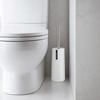 PP ABS Stainless Steel Toilet Brush Long Handle Freestanding Design Toilet Bowl Scrubber Easy Clean White Black Gray Blue