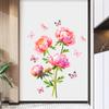 Pink Rose Butterfly Wall Sticker Self Adhesive Vinyl Decal for Bedroom Living Room Home Wall Decor