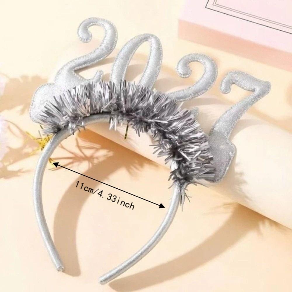 Sequin New Year Decorative Glasses Sweet Glitter Hair Hoop Star Strip Headwear Eve Party