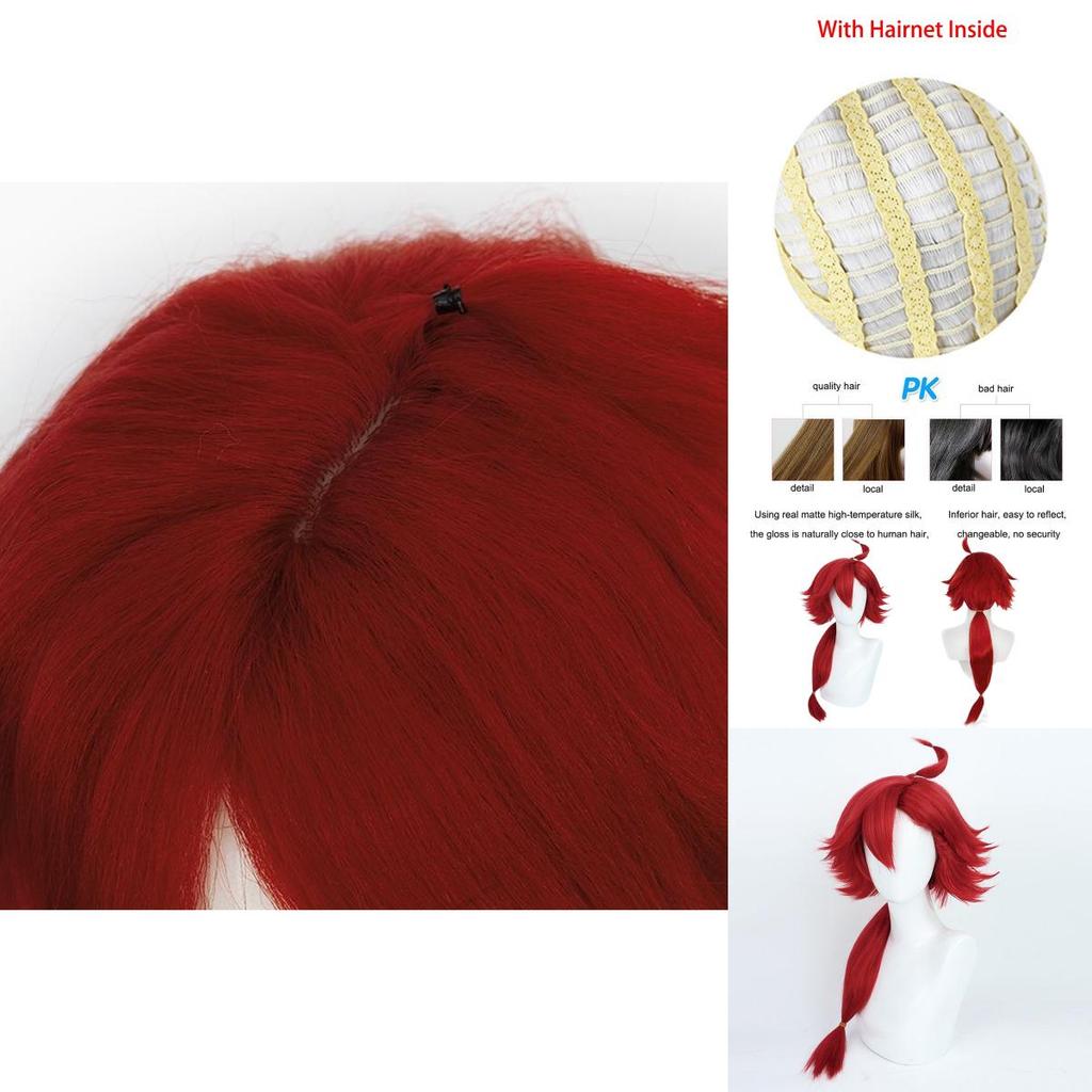 Gundam Suletta-mercury Wig Heat-resistant Synthetic Silk Fiber Cosplay Hairpiece
