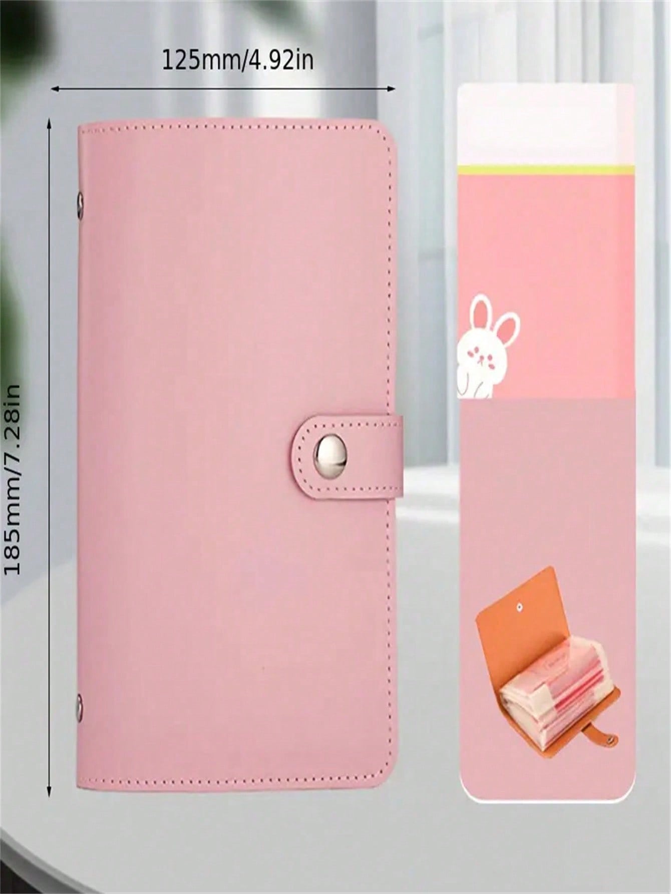 

1pc Banknote Collection Album. Made Of PU Material, Can Hold Up To 100 Banknotes, Includes Slots For Banknote Photos розовый