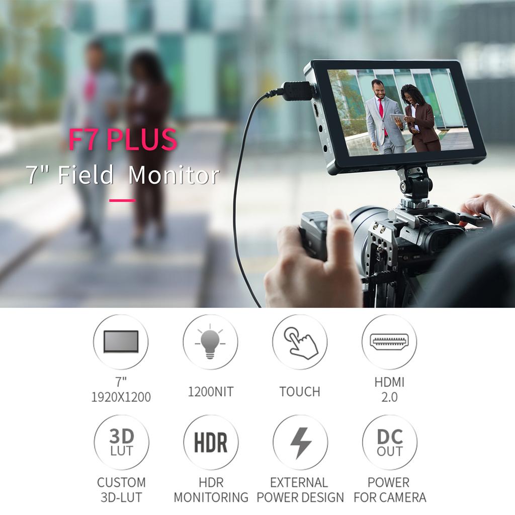 FEELWORLD F7 PLUS 7 Inch DSLR Camera Field Monitor Video Monitor Touch Control Panel 4K HDMI Input Output 1200nits