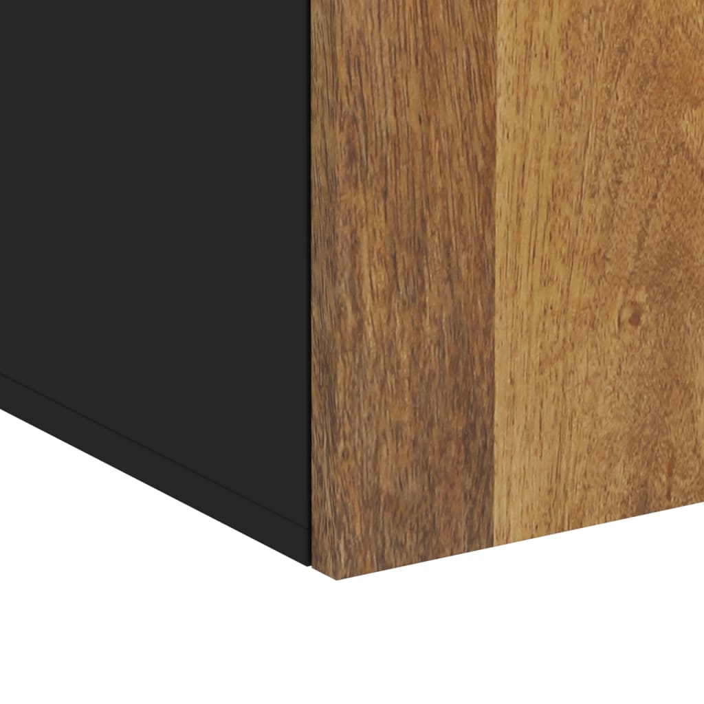 Bathroom Wall Cabinet 38x33x48 Cm Solid Mango Wood