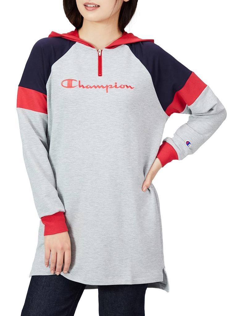 Hoodie Long Sweatshirt SPORTS Oxford Gray Japan L To Japanese Size [Champion] CW-SS111 Women's (equivalent L)
