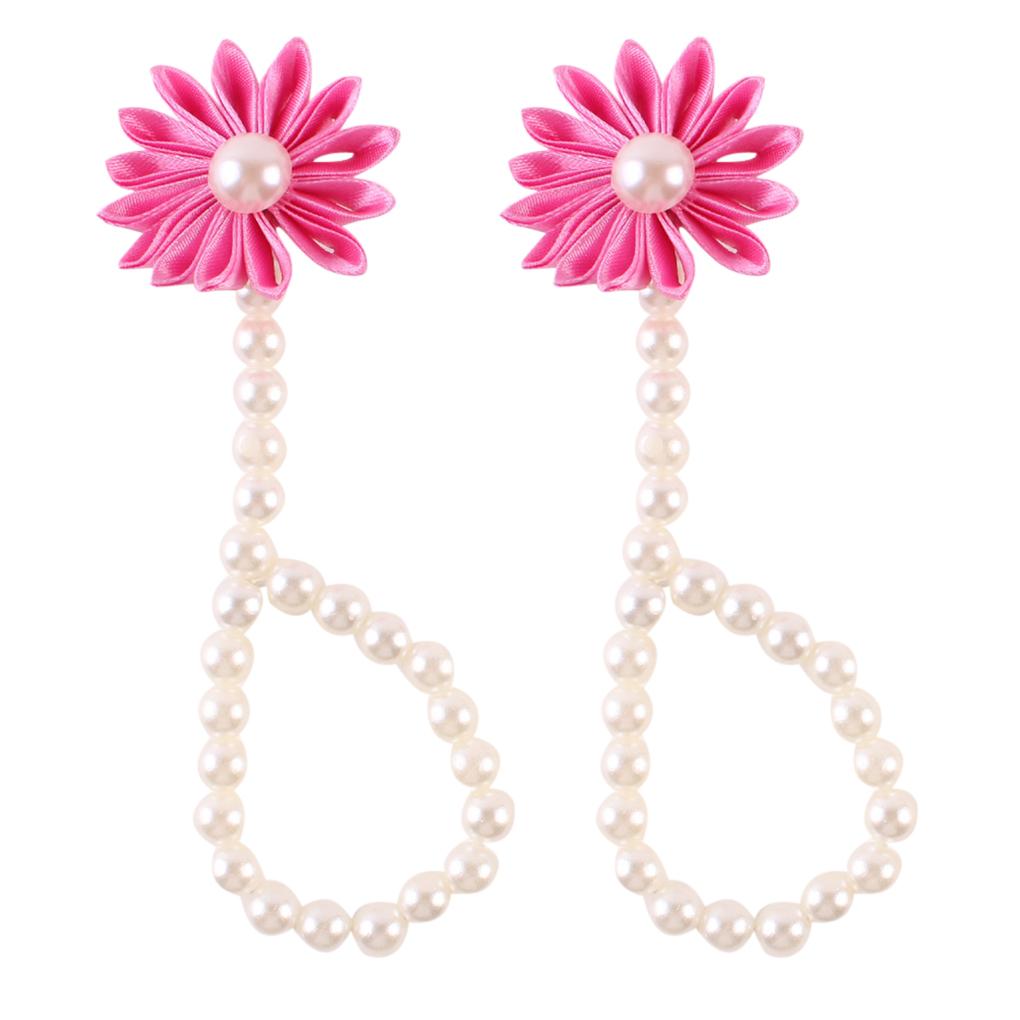 

1Pair Baby Sandals Infant Barefoot Flower Sandals Flower Anklet Baby Girl Sandals Toddler Flower Shoes Baby Photography Props