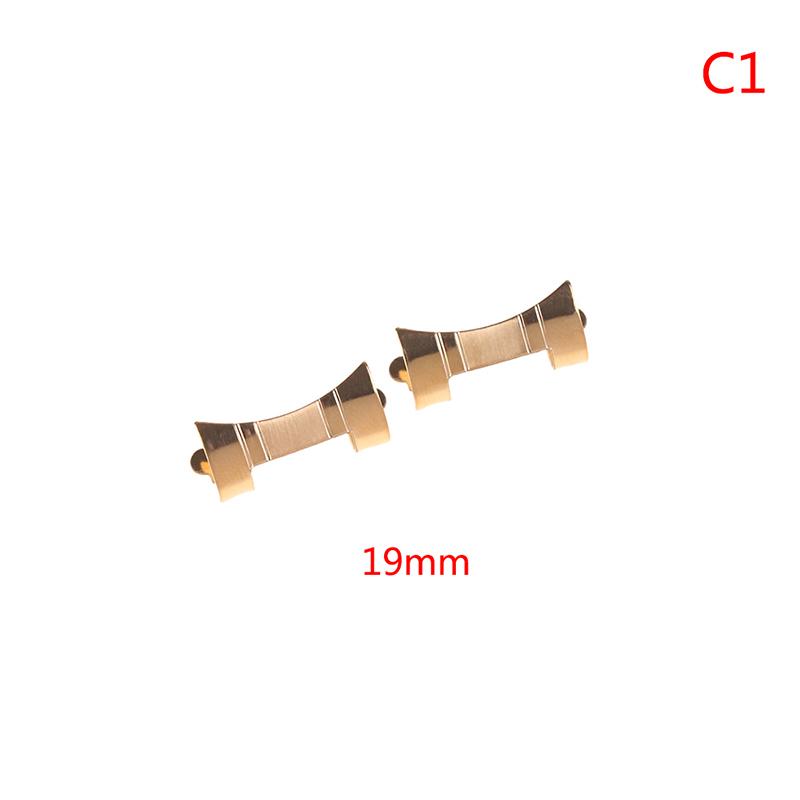 Nerezový řemínek na hodinky s zakřiveným koncem, náramkový řemínek na hodinky, výměna řemínku na hodinky, nástroje pro opravu 19 mm/20 mm/21 mm/22 mm/23 mm/24 mm