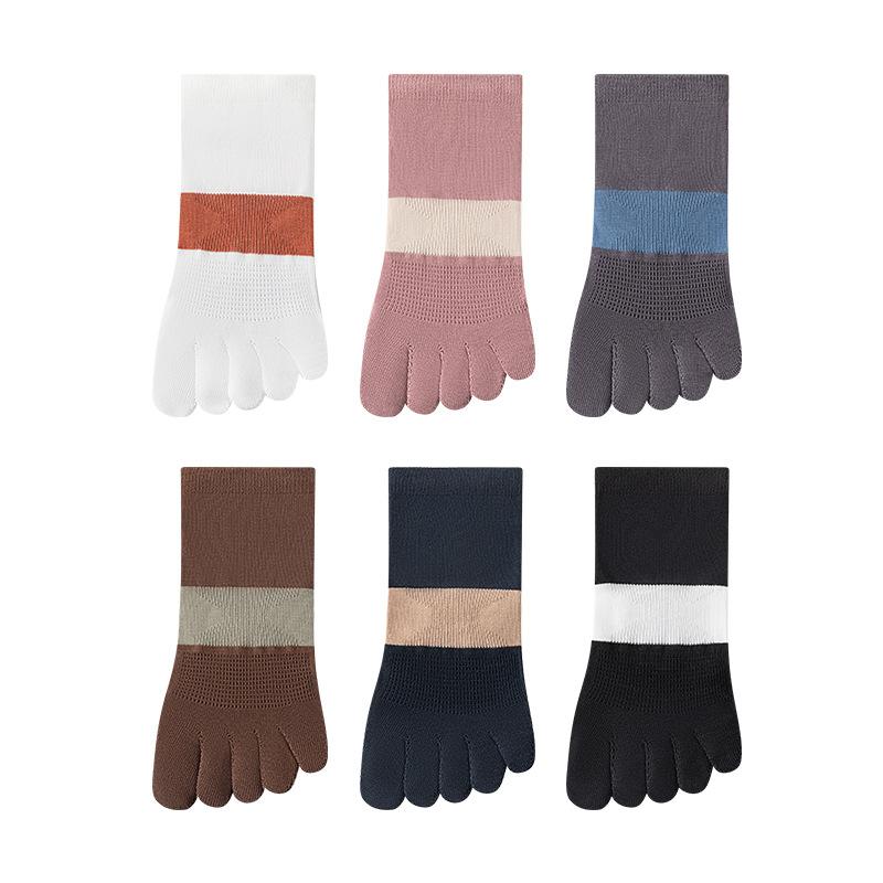 1 Pair Socks women's summer five-finger non-slip yoga socks indoor Pilates mesh breathable professional split-toe sports socks