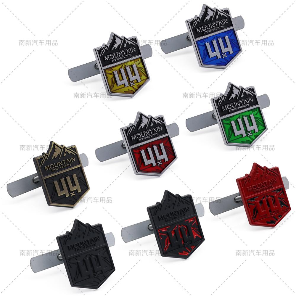 3D Metal 4X4 Mountain Cross Country Badge Auto 4WD Grille Emblem  Car Stickers For  Wrangler  Highlander Car Styling