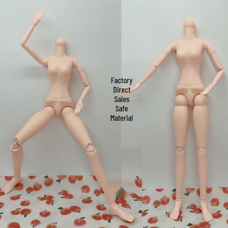 45cm/18-inch BJD Doll Body with Movable 23 Joints and 4-Point Hands, Includes Princess Clothes and Makeup for Customization