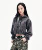 Youhee Washed Denim Hoodie Jumper Charcoal