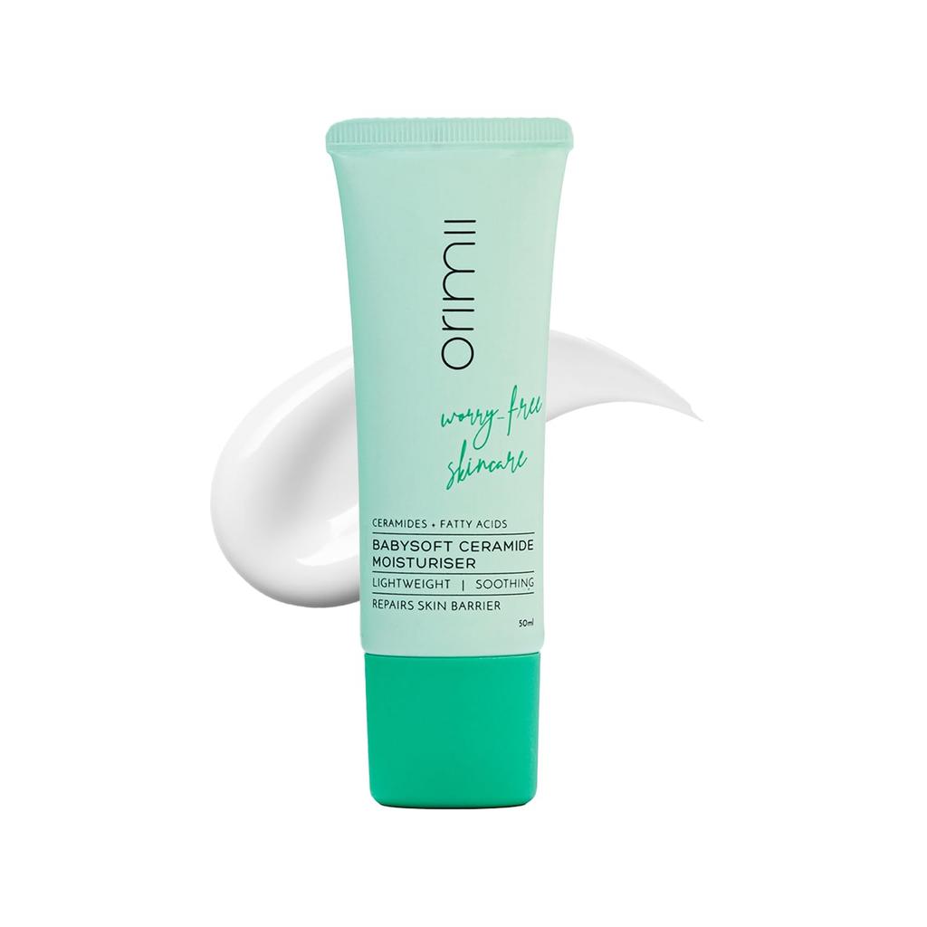 Orimii Ceramide Face Moisturizer 50ml Pack of 1 | Lightweight, Non Sticky Hydrating Cream for Babysoft Skin