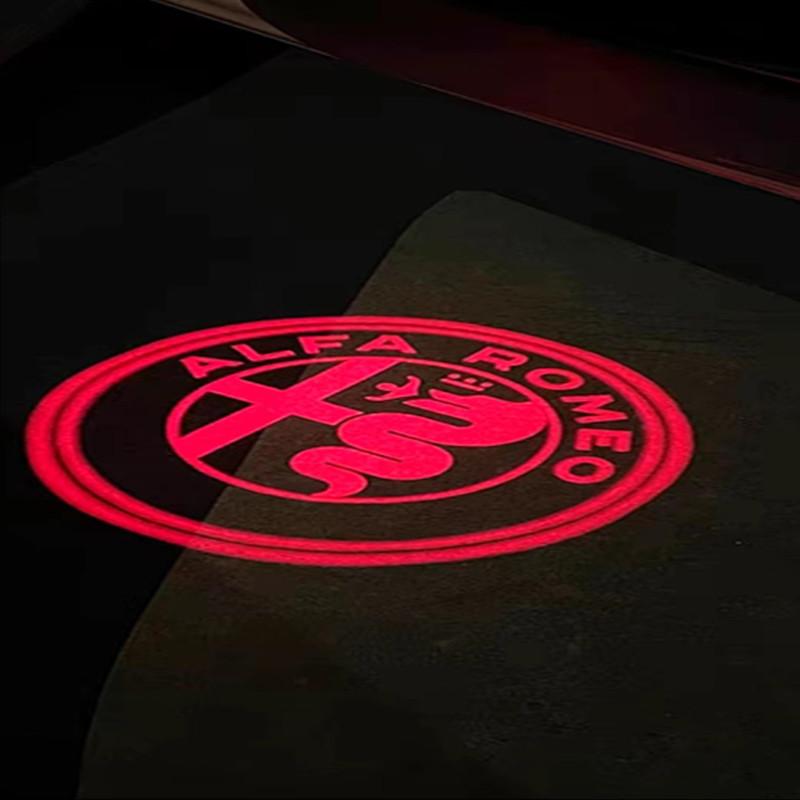 LED Emblem Lamp Car Door Projector Logo Welcome Light For Alfa Romeo 159 Mito Stelvio Brera Spider Giulietta Giulia AccessoriesKB1